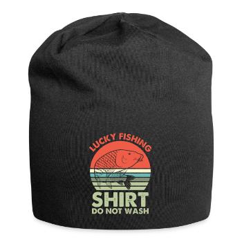Ne lavez pas la chemise de pêche porte-bonheur 11 - - Bonnet en jersey - noir - Devant