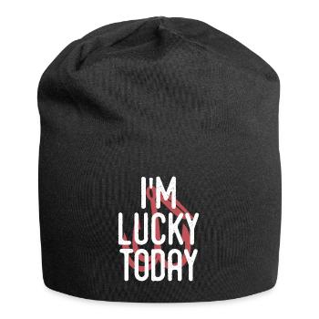I'm lucky today 1 - - Jersey Beanie - black - Front