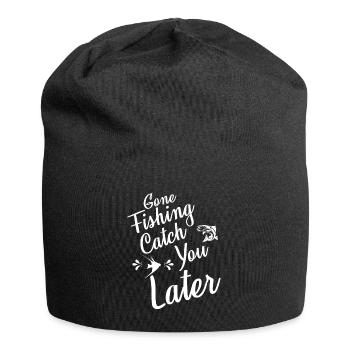 Gone Fishing Catch Later - - Jersey Beanie - black - Front
