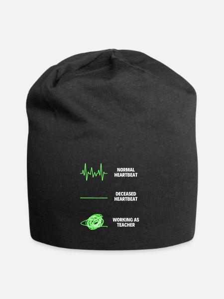 Teacher Funny Teacher Worker School Teacher - Jersey Beanie - black