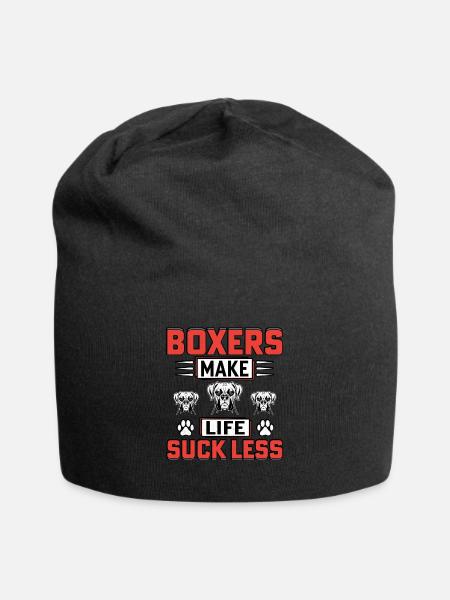 Les boxeurs rendent la vie moins sucée - Bonnet en jersey - noir