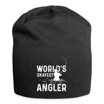 World's Okayest Angler - Jersey Beanie - black - Front