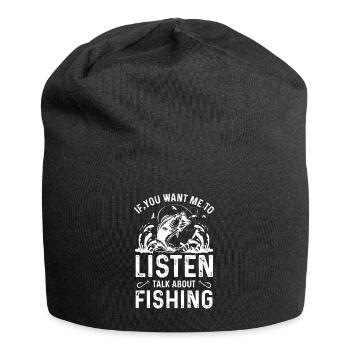 If you want me to listen, talk about the Fisc - Jersey Beanie - black - Front