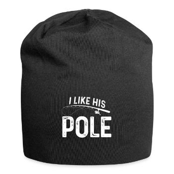 Ich mag seine Stange - Jersey-Beanie - Schwarz - Vorne