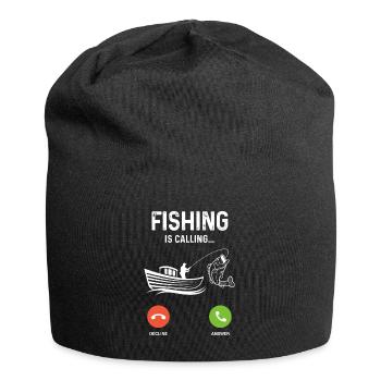 La pêche est un métier - Bonnet en jersey - noir - Devant