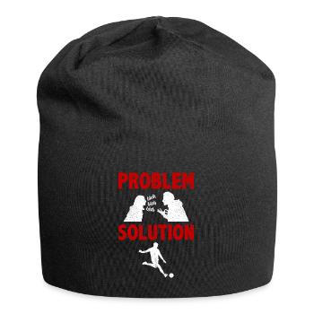 Playing Soccer Goal Keeper Problem Solution Hobby - Jersey-Beanie - Schwarz - Vorne