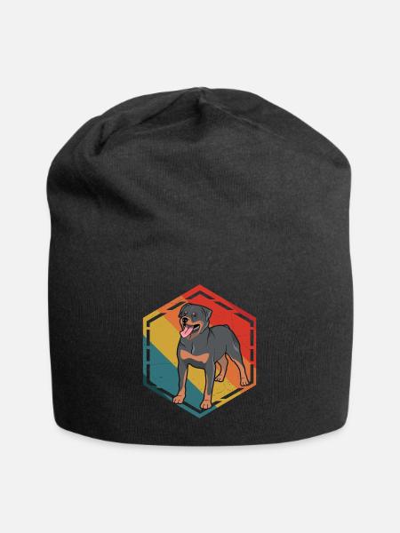 Rottweiler Retro - Jersey-Beanie - Schwarz