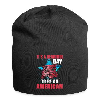 It's a beautiful day to be an American 4. Juli - Jersey-Beanie - Schwarz - Vorne