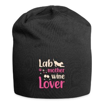 Amateur de vin de la mère de laboratoire - Bonnet en jersey - noir - Devant