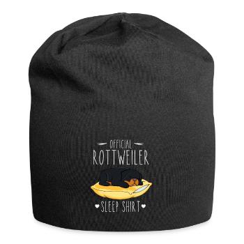 Officer Rottweiler Sleep Shirt - Jersey Beanie - black - Front