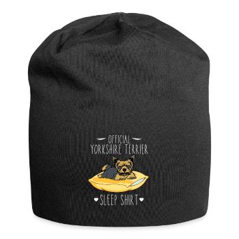Chemise de nuit officielle Yorkshire Terrier - Bonnet en jersey - noir - Devant
