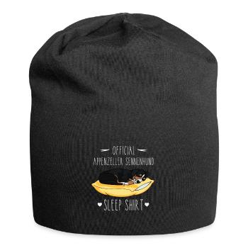 Appenzeller Mountain Dog Sleep Shirt - Jersey Beanie - black - Front