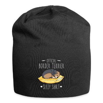 Chemise de nuit Border Terrier - Bonnet en jersey - noir - Devant