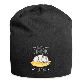 Official Chihuahua Sleep Shirt - Jersey-Beanie - Schwarz - Vorne