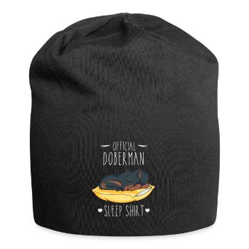 Official Doberman Sleep Shirt - Jersey Beanie - black - Front