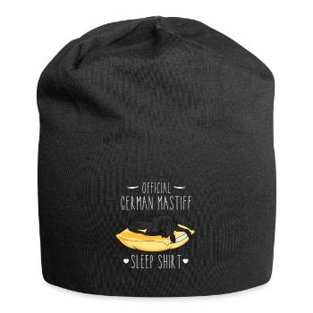 Official German Mastiff Sleep Shirt - Jersey Beanie - black - Front