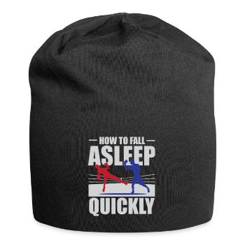 How to fall asleep quickly - Jersey-Beanie - Schwarz - Vorne