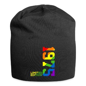 LGBTQ 1975 REGENBOGEN QUEER 50. GEBURTSTAG PRIDE - Jersey-Beanie - Schwarz - Vorne