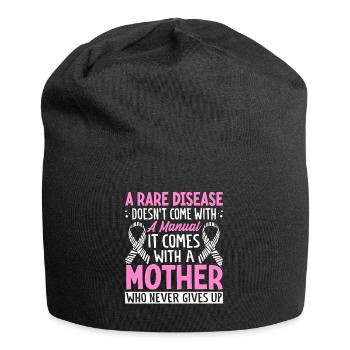 Rare Disease Awareness Rare Illness Zebra Ribbon - Jersey Beanie - black - Front