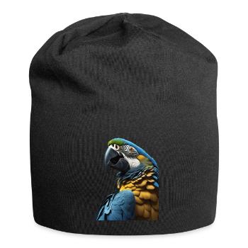 Aras bleus Oiseaux tropicaux aux couleurs vives - Bonnet en jersey - noir - Devant