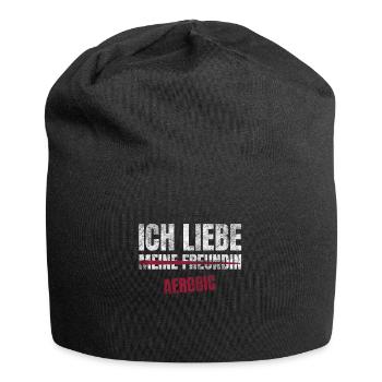 Aerobic Ich Liebe Zeitvertreib Hobby - Jersey-Beanie - Schwarz - Vorne