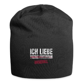 Baseball Ich Liebe Zeitvertreib Hobby - Jersey-Beanie - Schwarz - Vorne