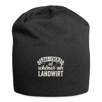 Lustige Landwirt Pflanzen Natur Ernte Bauernhof - Jersey-Beanie - Schwarz - Vorne