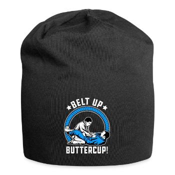 Belt Up Buttercup Brazilian Jiu-Jitsu - Jersey Beanie - black - Front
