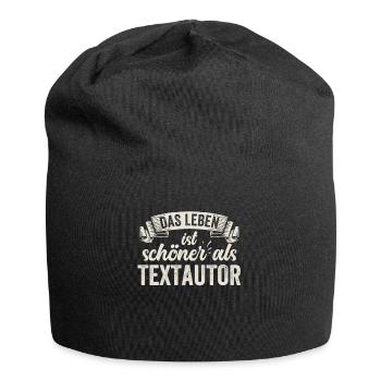Lustige Textautor Schriftsteller Buch Geschichte - Jersey-Beanie - Schwarz - Vorne