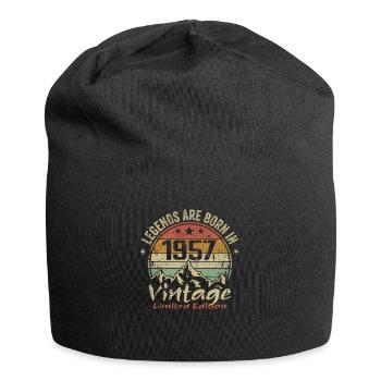Die Legenden wurden in den Jahren 1957 - 1957 geboren - Jersey-Beanie - Schwarz - Vorne
