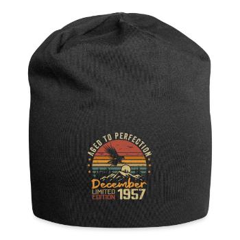 Die Legenden wurden im Dezember 1957 - 1957 geboren - Jersey-Beanie - Schwarz - Vorne