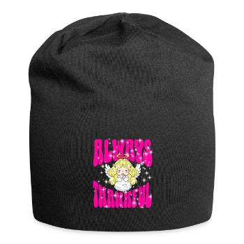 sei Immer Dankbar Mit Einem Kleinen Betenden Engel - Jersey-Beanie - Schwarz - Vorne