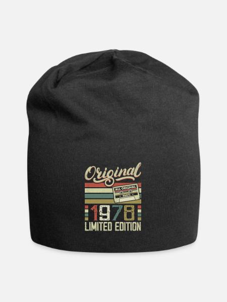 Jahrgang 1978 Retro 1978 Geburtstagsgeschenk - Jersey-Beanie - Schwarz