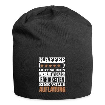 Webentwickler Programmierer Fullstack-Entwickler - Jersey-Beanie - Schwarz - Vorne