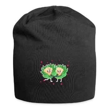 Cute Cauliflower Couple Hugging Cauliflower Lovers - Jersey-Beanie - Schwarz - Vorne