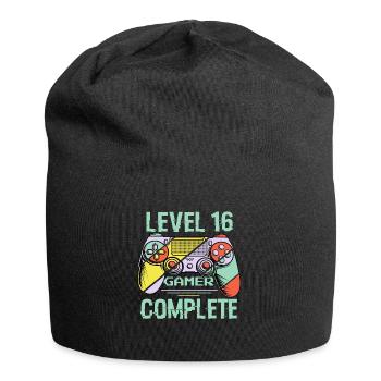 Niveau 16 complète 16 Ans Gamer Level 16 Complete - Bonnet en jersey - noir - Devant
