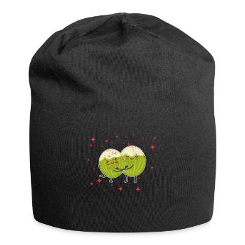 Cute Coconut Couple Hugging Coconut Lovers - Jersey-Beanie - Schwarz - Vorne