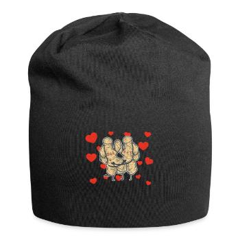Cute Ginger Couple Hugging Ginger Lovers - Jersey-Beanie - Schwarz - Vorne