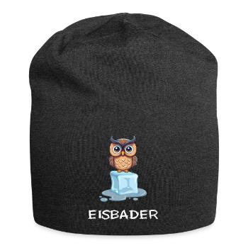 Eisbader Winterschwimmen Eule Winterbaden - Jersey-Beanie - Anthrazit - Vorne
