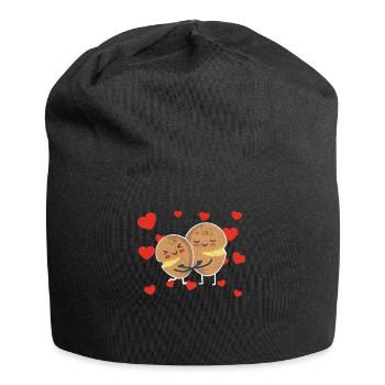 Cute Potato Couple Hugging Potato Fruit Lovers - Jersey-Beanie - Schwarz - Vorne