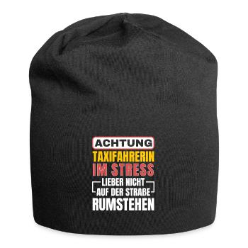 Taxifahrer Sauberes und gepflegtes Fahrzeug - Jersey-Beanie - Schwarz - Vorne