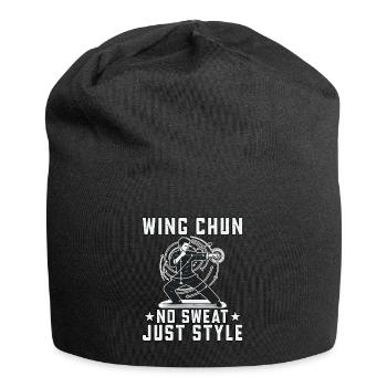 Wing Chun : pas de transpiration, juste du style - Bonnet en jersey - noir - Devant