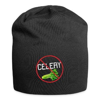 No Celery Allergy Awareness Warning Allergic - Jersey Beanie - black - Front