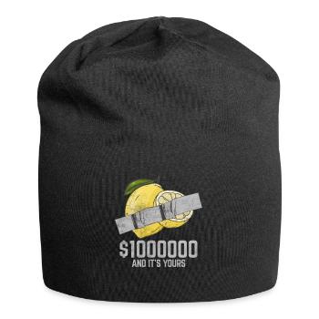 Ruban adhésif citron amateur de fruits citation drôle - Bonnet en jersey - noir - Devant