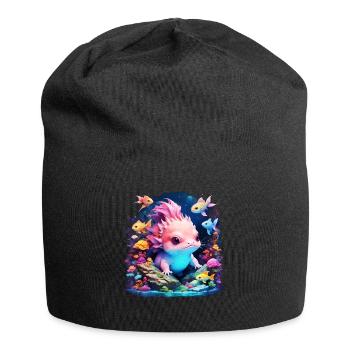 Axolotl - Jersey-Beanie - Schwarz - Vorne