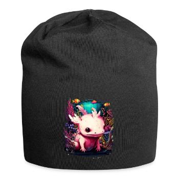 Axolotl - Jersey-Beanie - Schwarz - Vorne