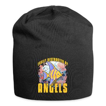 Facilement distrait par les anges - Bonnet en jersey - noir - Devant