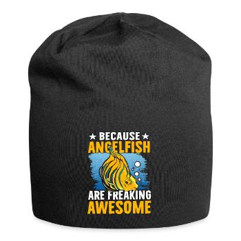 Because Angelfish are freaking Awesome - Jersey Beanie - black - Front