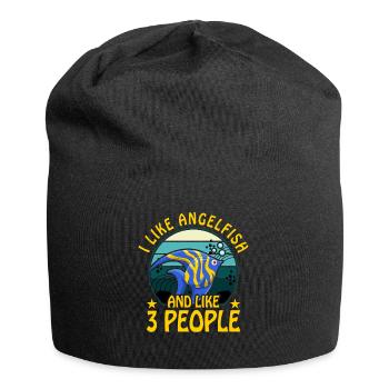 Ich mag Kaiserfisch und mag 3 Personen - Jersey-Beanie - Schwarz - Vorne