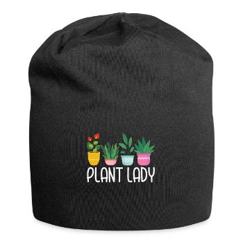 Plante Lady Drôle Jardinage Amant Pot Tête Plante - Bonnet en jersey - noir - Devant